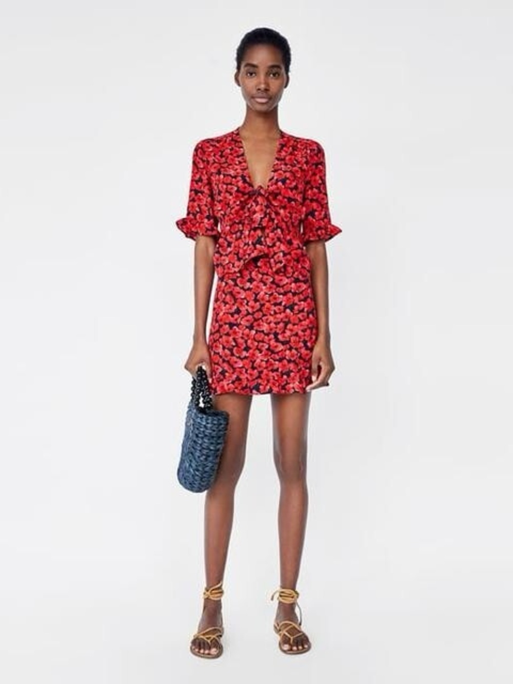 Zara poppy print matching set
